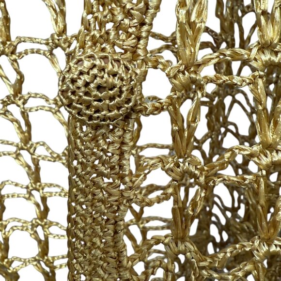 Vintage Bis Gene Ewing Top Plus Size 3X 90s Crochet Jacket Hippie Boho Rare Find - Picture 7 of 12